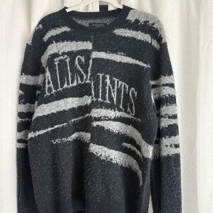 All Saints Black and Gray Women’s Sweater